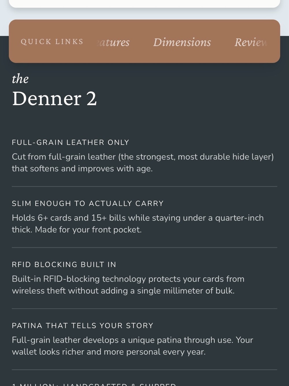 Andar The Denner 2 Leather Wristlet Card and Chapstick Holder - Picture 6 of 9